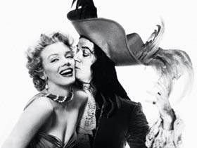 Marilyn photo from Kobal Collection, pirate photo from Corbis